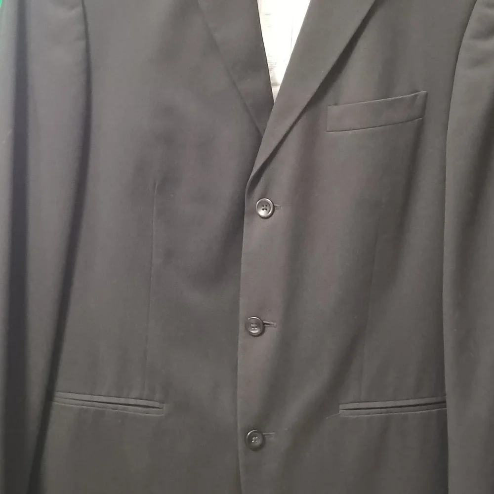 J Ferrar Mens Modern Fit Blazer Black 3 Button Suit Jacket 40 Long 40L